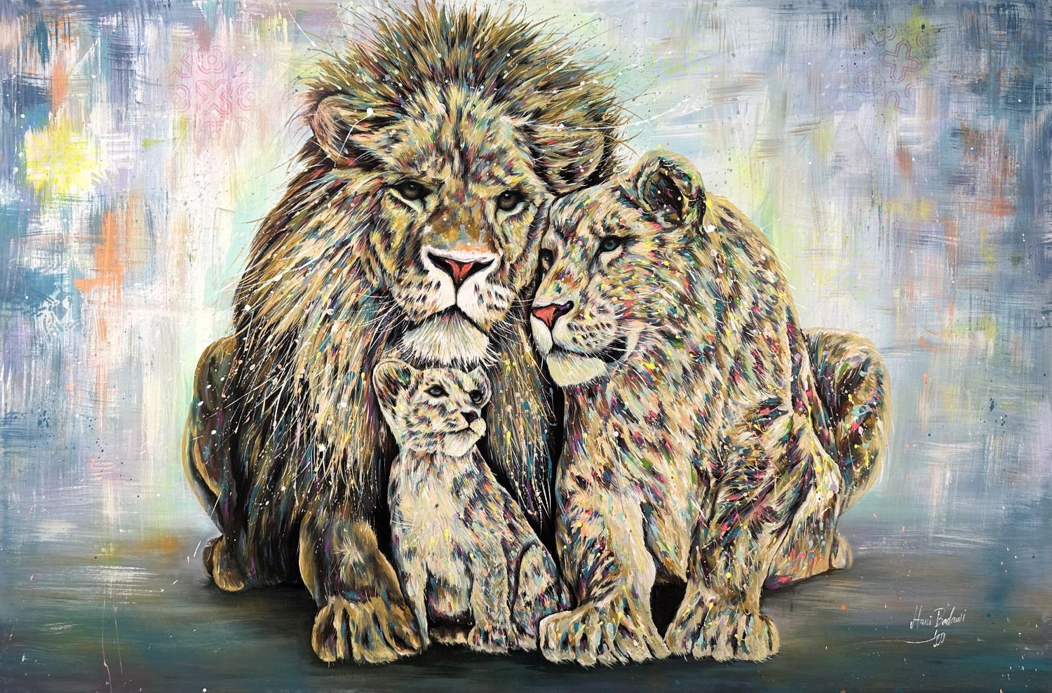 Family Lion Pop Color Neon