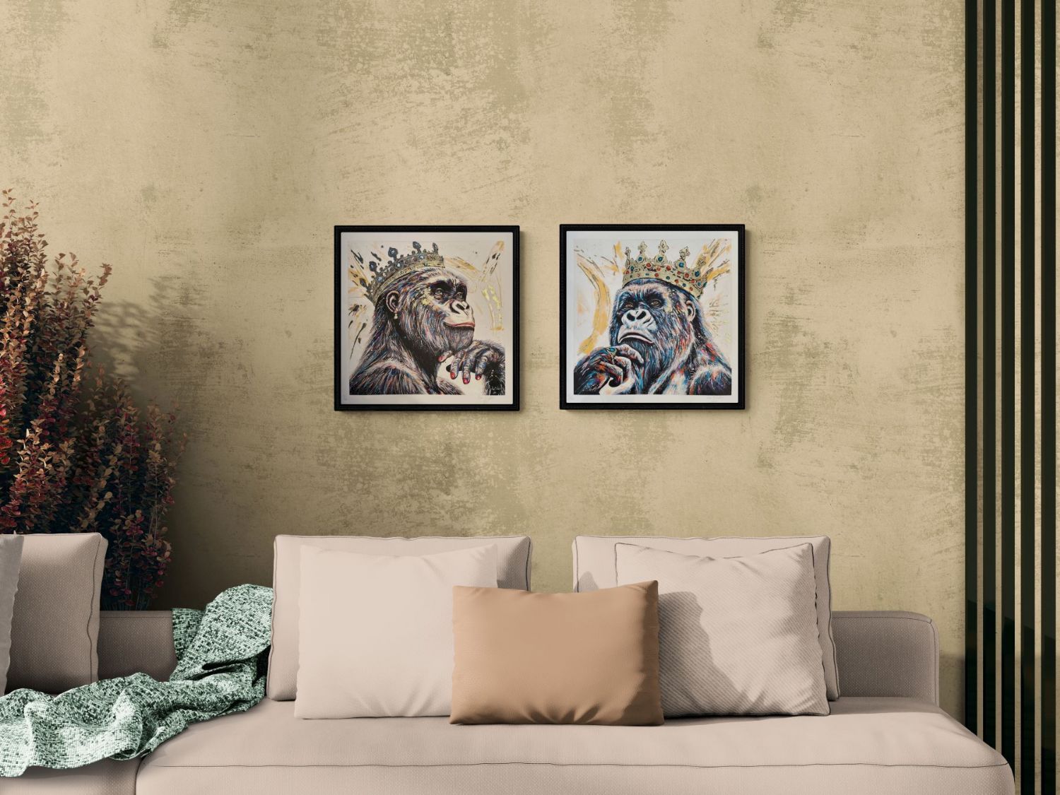 Queen Gorilla Gold Fine Art Retouché