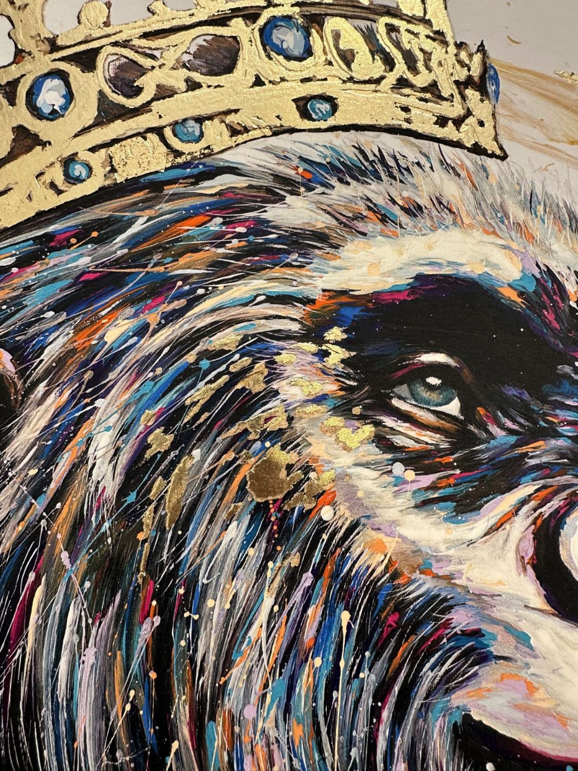 Queen Gorilla Gold Fine Art Retouché