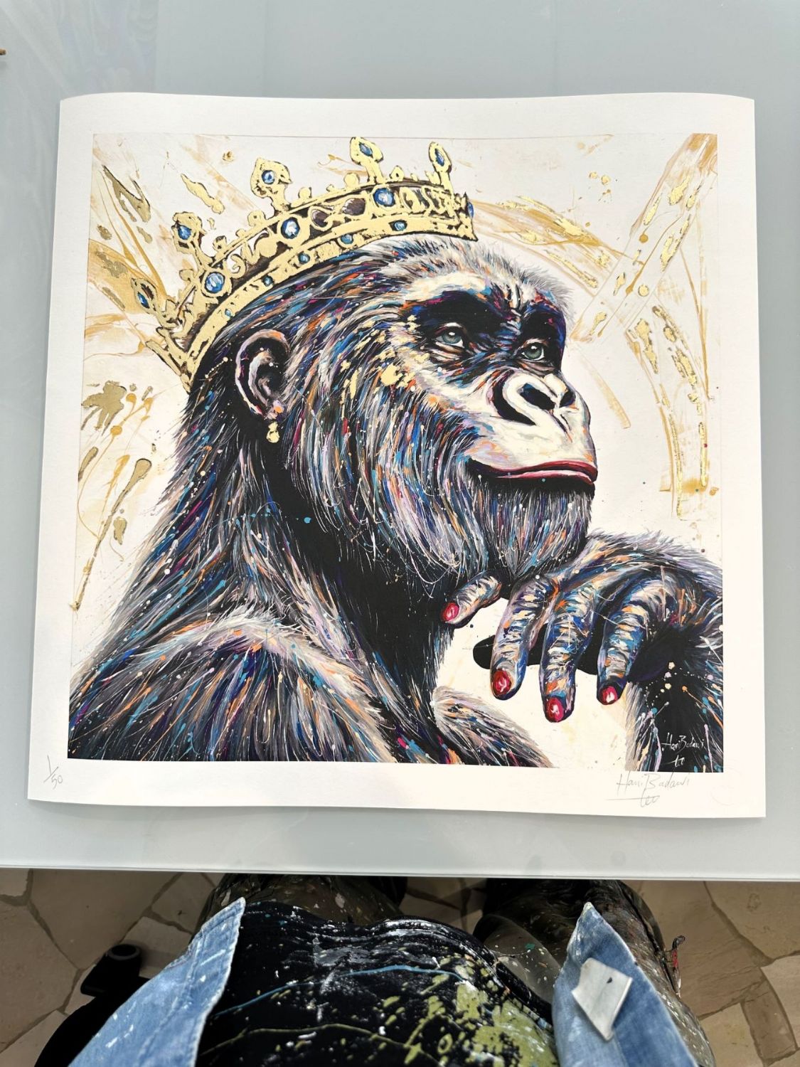 Queen Gorilla Gold Fine Art Retouché