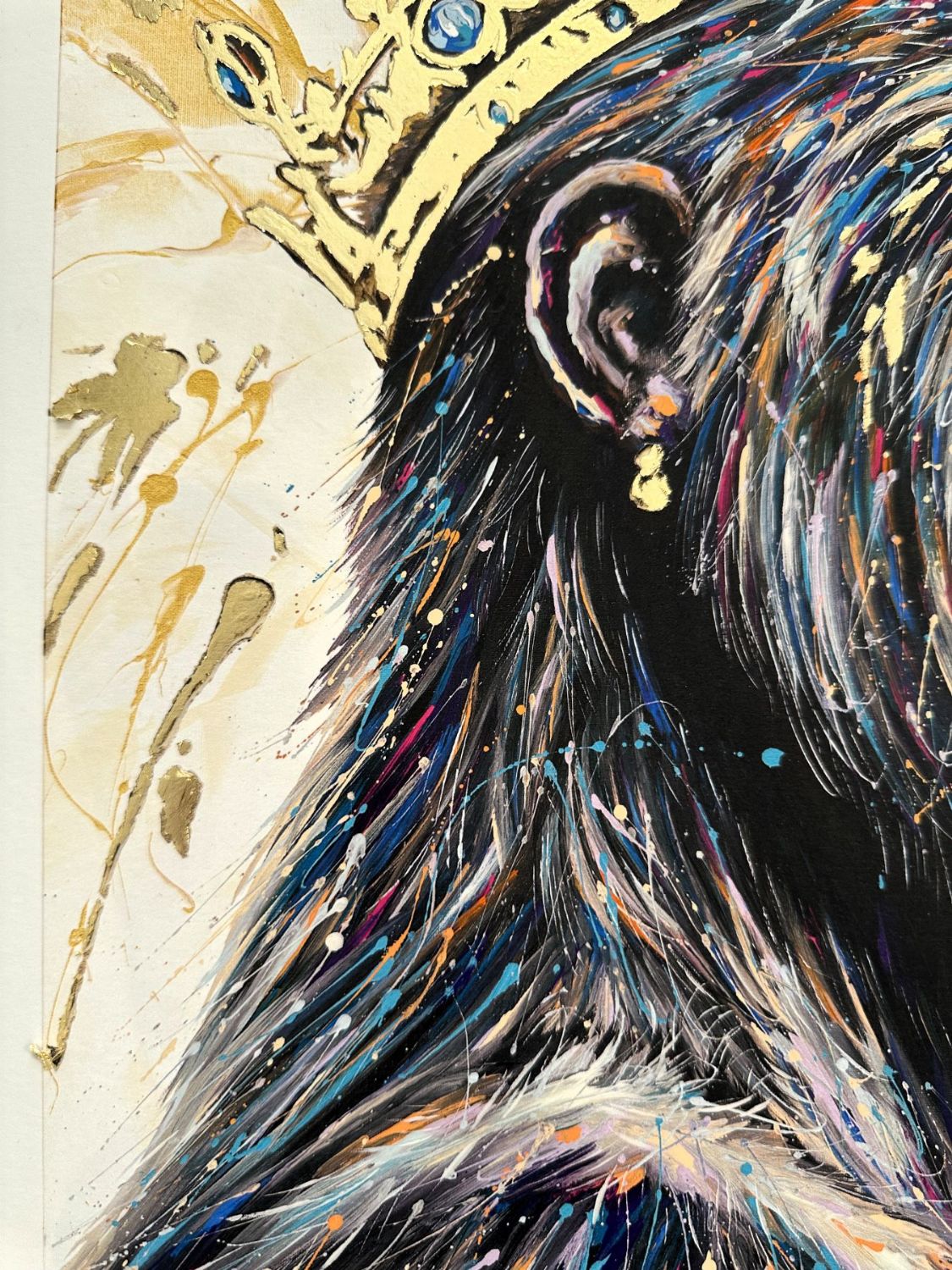 Queen Gorilla Gold Fine Art Retouché